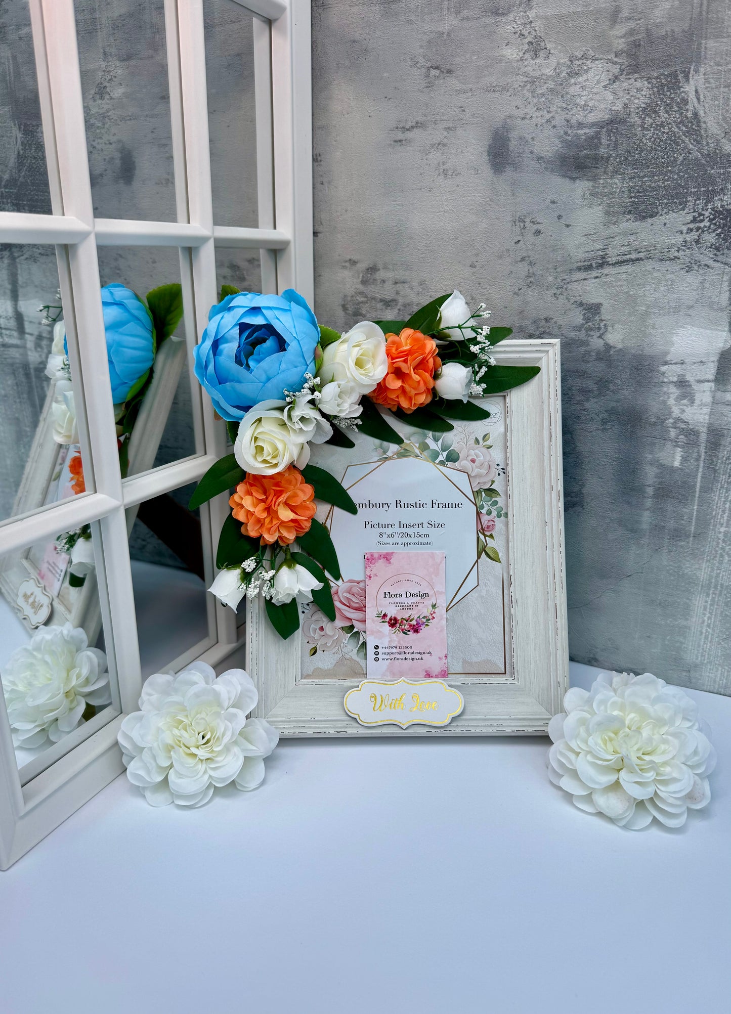 Spring red flowers photo frame